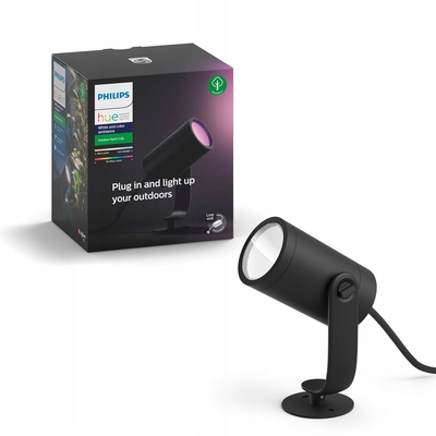 Okrúhly stĺp osvetlenia Philips Hue s integrovaným LED zdrojom 19,4 cm, čierny